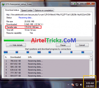 Airtel 3G Proxy Trick Feb-March 2015