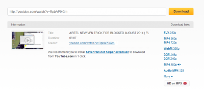 Download YouTube videos without software 3