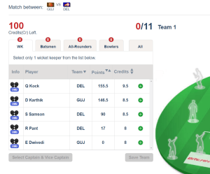 Select-11-players-team-in-dream11-fantasy-league